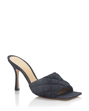Bottega Veneta Padded High-heeled Sandals In Indigo