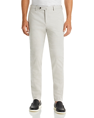 Shop Pt01 Delave Stretch Tricotine Slim Fit Dress Pants In Stone