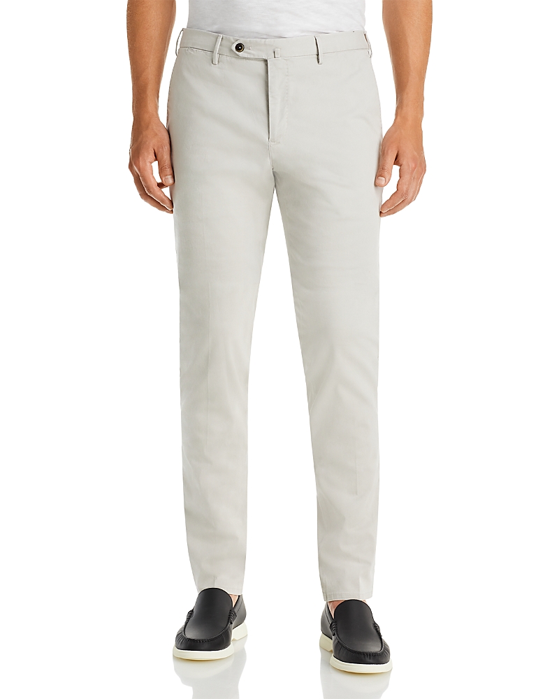 PT01 PT01 DELAVE STRETCH TRICOTINE SLIM FIT DRESS PANTS