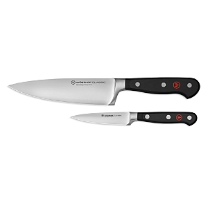 Wusthof Paring Knife & Chef's Knife Set In Black