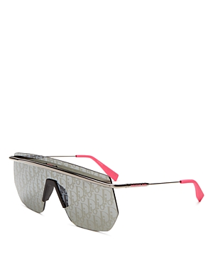 Dior Brow Bar Mask Sunglasses, 142mm In Gray Mirror