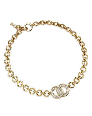 Temple St Clair 18k Yellow Gold Diamond Wheel Interlocking O Necklace - 150th Anniversary Exclusive In White/gold