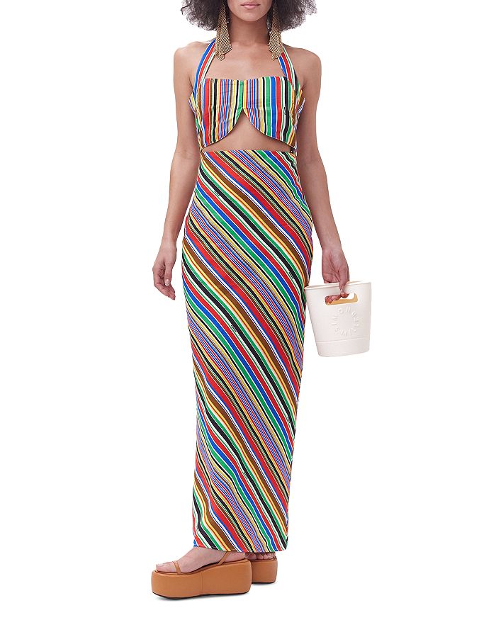 SIMON MILLER Piko Striped Linen Maxi Dress | Bloomingdale's