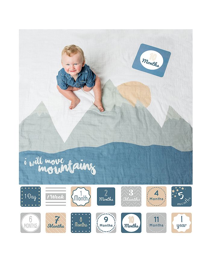 Lulujo I Will Move Mountains Photo Blanket Monthly Card Set