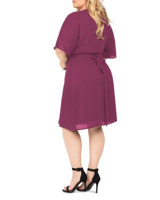 Plus Candice Floral Print Wrap Dress