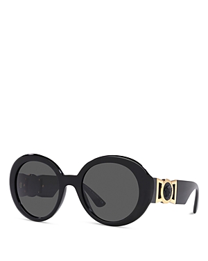 Versace Women's Round Sunglasses, 55mm In Black/gray
