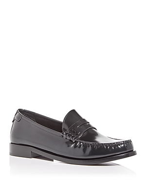 Saint Laurent Men's Le Loafer Monogram Penny Loafers