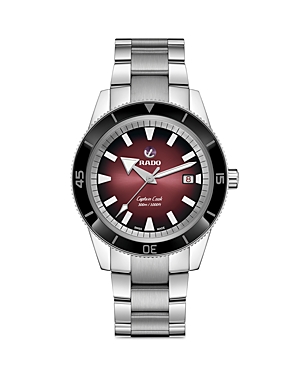 Shop Rado Hyperchrome Captain Cook Watch, 42mm In Red/silver