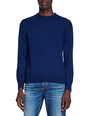 Sandro Industrial Cashmere Sweater In Bright Blue