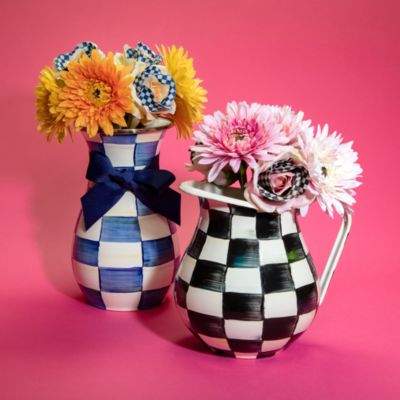 Courtly Check Enamel Pitcher