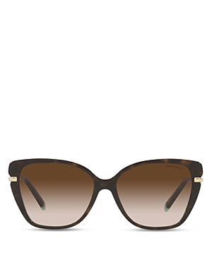 Tiffany & Co Cat Eye Sunglasses, 57mm In Havana/brown Gradient
