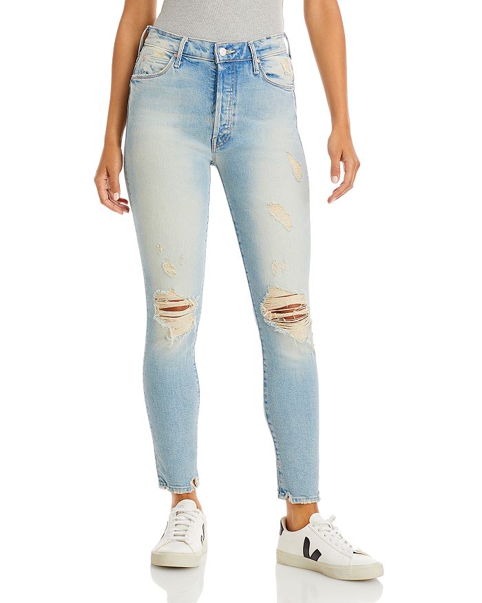 MOTHER Easy Does It High Rise Ankle Jeans in Say Amen | Bloomingdale's