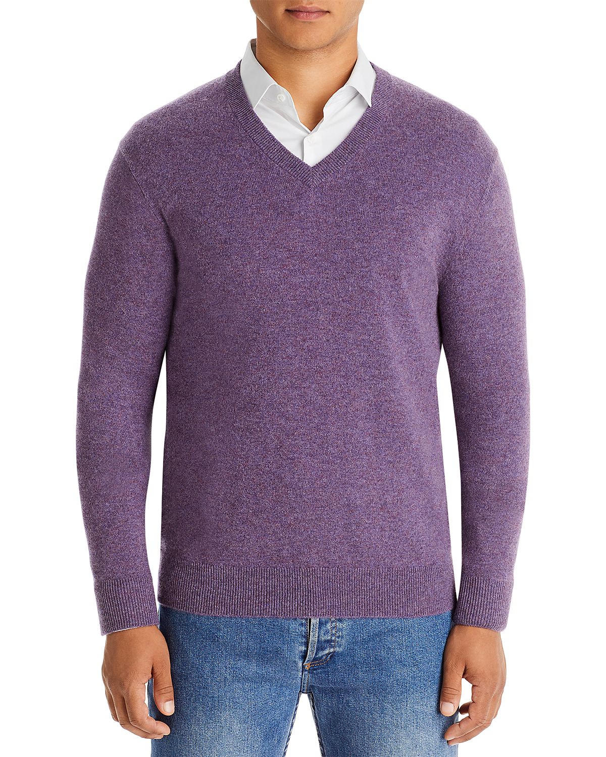 The Men's Store at Bloomingdale's Blue Fox Cashmere V-Neck Sweater - Exclusive