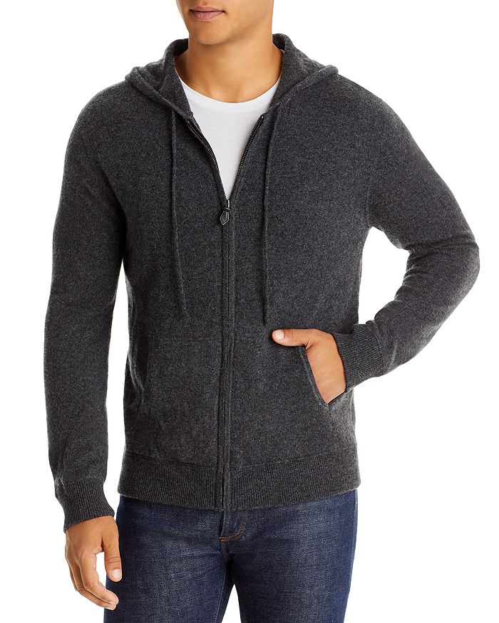 Cashmere Full Zip Hoodie in Burlap