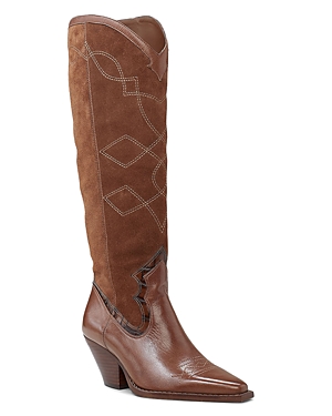 VINCE CAMUTO WOMEN'S NEDEMA POINTED TOE WESTERN KNEE HIGH BOOTS