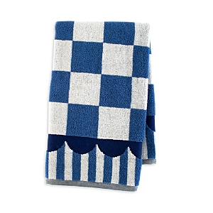 Shop Mackenzie-childs Royal Check Hand Towel In Blue/white