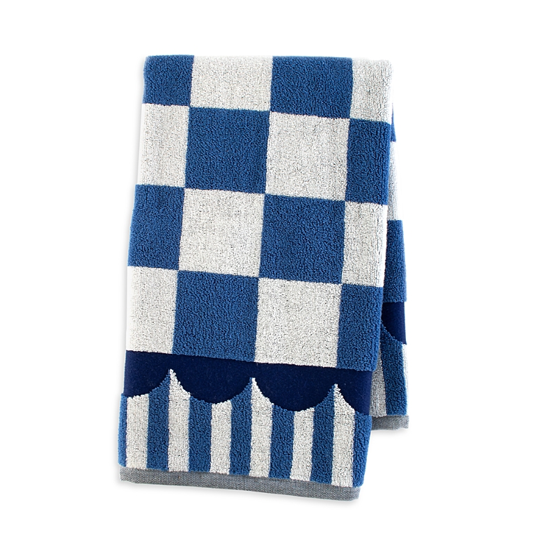 Mackenzie-childs Royal Check Hand Towel In Blue/white