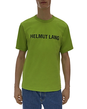 Helmut Lang Cotton Logo Graphic Tee In Parrot