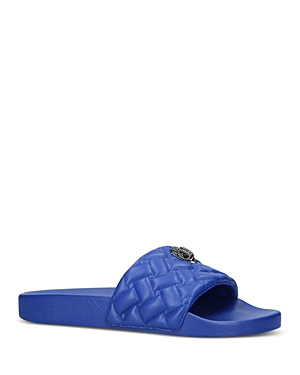 Shop Kurt Geiger Women's Meena Eagle Slip On Slide Sandals In Blue