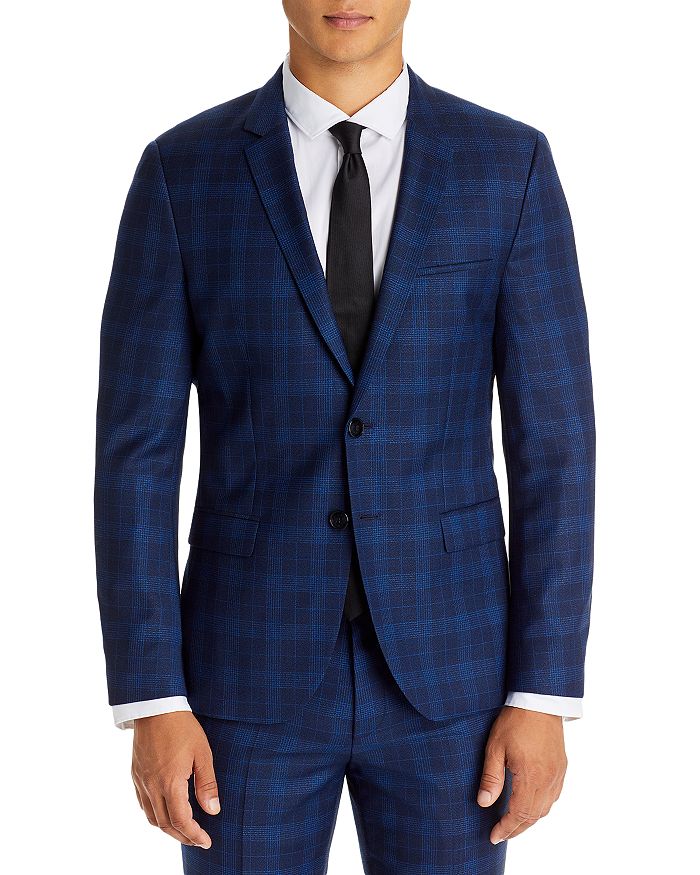 HUGO Arti Blue Plaid Extra Slim Fit Suit Jacket Extra Slim Fit