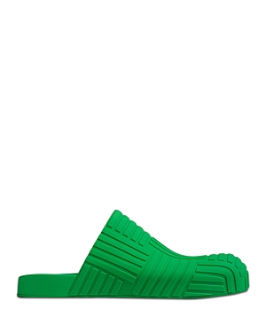 Bottega Veneta The Slider Intrecciato-embossed Rubber Slides In Pea Green