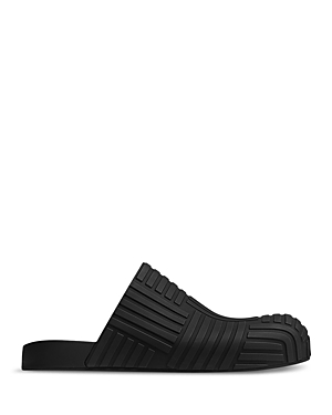 Bottega Veneta The Slider Intrecciato-embossed Rubber Slides In Black