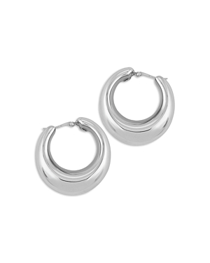 Bloomingdale's Puff Hoop Earrings in Sterling Silver - 100% Exclusive