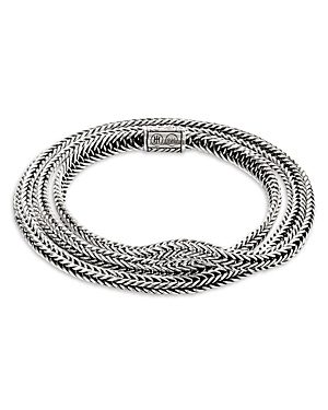 Shop John Hardy Silver Classic Chain Kami Chain Triple Wrap Bracelet