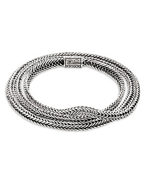 John Hardy Silver Classic Chain Kami Chain Triple Wrap Bracelet