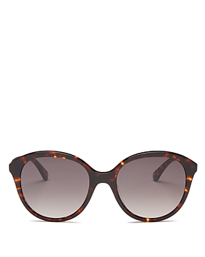 Kate Spade New York Unisex Round Sunglasses, 55mm In Havana/brown Gradient