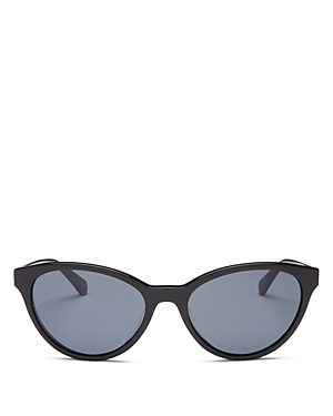 Kate Spade New York Cat Eye Sunglasses, 55mm In Black/gray Solid