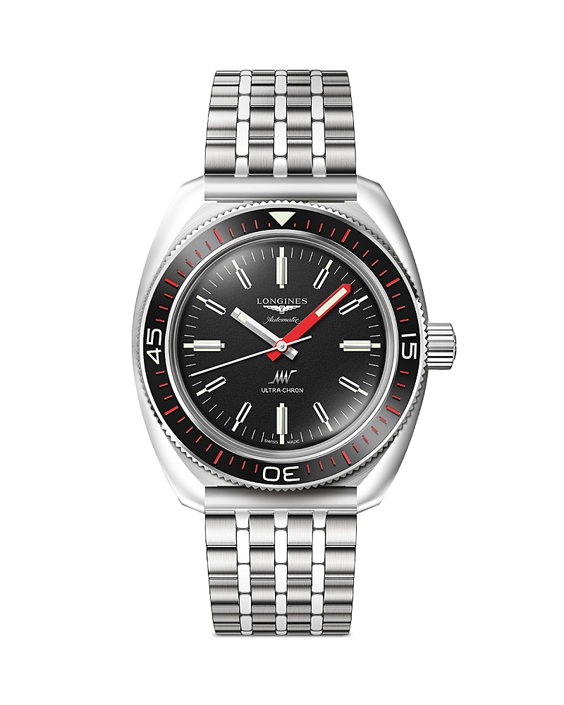 Longines Ultra Chron Chronometer, 43mm In Black/silver