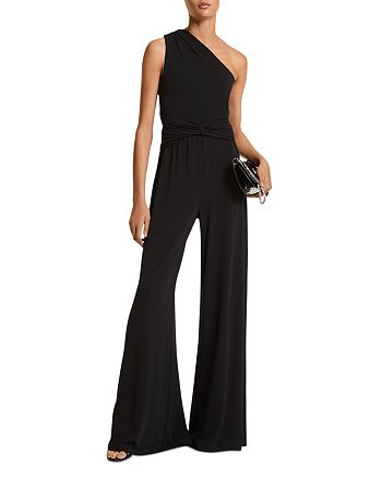 Michael Kors Collection Palazzo One Shoulder Jumpsuit | Bloomingdale's