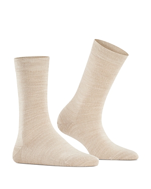Falke City Soft Wool-blend Socks In Linen Melange