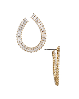Nadri Chateau Crystal Front To Back Earrings In Gold