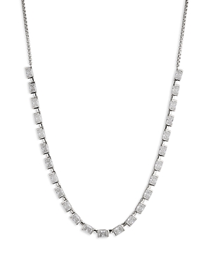 Shop Nadri Chateau Crystal Frontal Necklace, 18 In Silver