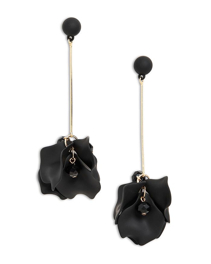 Shashi Petunia Black Bead Flower Drop Earrings Bloomingdale s