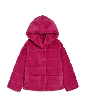 Apparis Unisex Goldie Pink Faux Fur Hooded Jacket - Little Kid, Big Kid In Confetti Pink