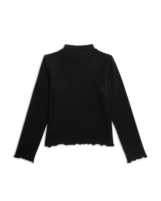Girls' Ribbed Mock Neck Top, Big Kid - Exclusive