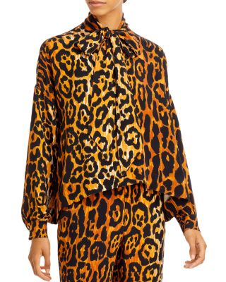 Libertine - Leopardo Silk Tie Blouse