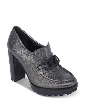 Kenneth Cole Justin Lug Sole Loafer Pump In Pewter