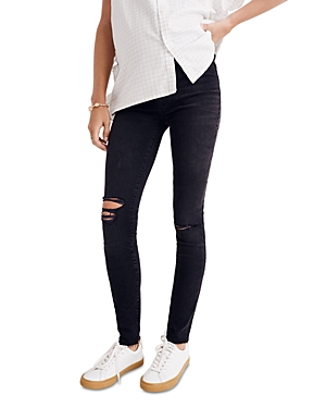 Madewell Over The Bump Skinny Maternity Jeans in Black Sea