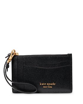 kate spade new york Morgan Small Houndstooth Saffiano Leather Slim Bifold  Wallet