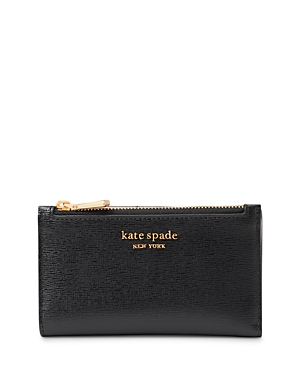 Shop Kate Spade New York Morgan Saffiano Leather Bifold Wallet In Black/gold