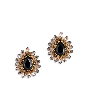 Deepa By Deepa Gurnani Leesha Teardrop Statement Earrings In Black