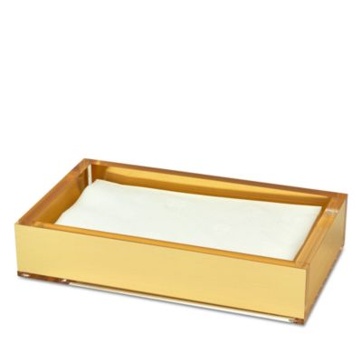 Tizo - Gold Tone Lucite Guest Towel Tray