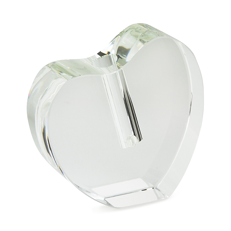 Tizo Crystal Clear Heart Shape Vase, Large In Green