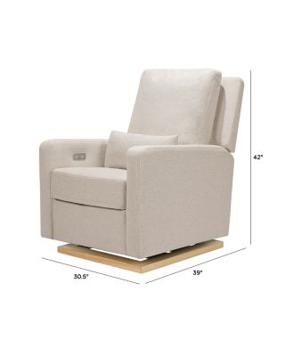 Sigi Electronic Recliner and Glider in Eco Performance Fabric with USB Port