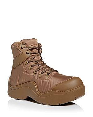 Bottega Veneta Brown Puddle Bomber Boots In Oak