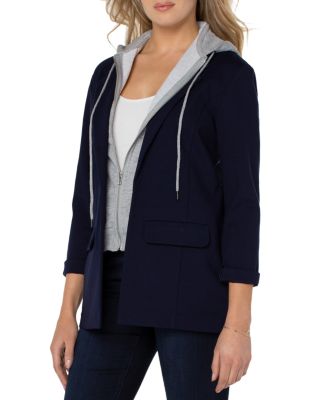hooded blazer women's